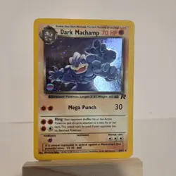 Dark Machamp 10/82 Team Rocket Holo 2000 WOTC Pokemon Card MP - Image 2