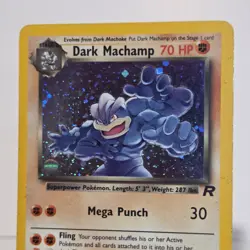 Dark Machamp 10/82 Team Rocket Holo 2000 WOTC Pokemon Card MP - Image 3