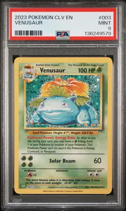 2023 POKEMON CLV-CLASSIC VENUSAUR & LUGIA EX DECK #003 VENUSAUR PSA 9 - Image 1