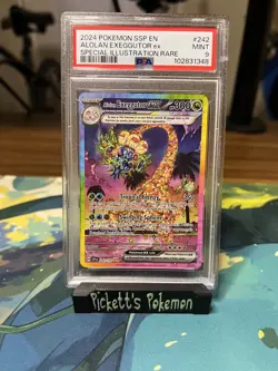 PSA 9 Alolan Exeggutor ex- 242/191 Sv08: Surging Sparks Pokemon Graded Card Mint - Image 1