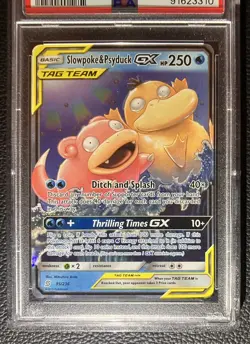 2019 POKEMON SUN & MOON UNIFIED MINDS #35 SLOWPOKE & PSYDUCK GX PSA 9 - Image 3