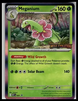 Meganium 001 Prelease Promo Mega Evolutions Pokemon Near Mint - Image 1