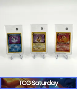 2000 POKEMON TEAM ROCKET 1ST ED DARK VAPOREON JOLTEON FLAREON TAG 8/8.5 LOT OF 3 - Image 1