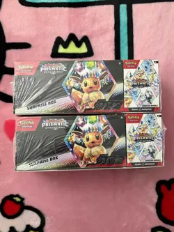 Pokemon Prismatic Evolutions Surprise Box+Booster Bundle LOT OF 8 SEALED - Image 2