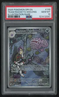 2025 Scarlet & Violet - Destined Rivals Team Rocket's Weezing PSA 10 # 199 / 182 - Image 1