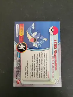 LP Pokemon Topps Gyarados #130 1999 Topps TV Animation Edition Blue Logo - Image 2