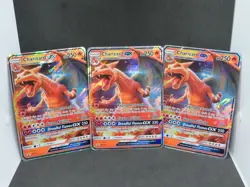 3 Charizard GX SM195 Sun & Moon Black Star Promo Pokemon Oversized Lot CD3 - Image 1