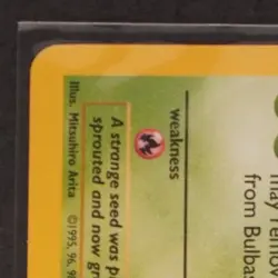 1999 POKEMON BASE SET UNLIMITED #44/102 BULBASAUR COMMON - Image 3