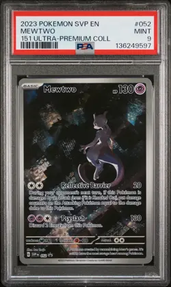 2023 POKEMON SVP PROMO 151 ULTRA-PREMIUM COLLECTION #052 MEWTWO PSA 9 - Image 1