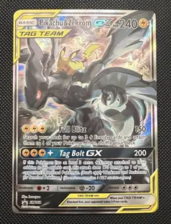 Pikachu & Zekrom GX SM168 Sun & Moon Promo NM Pokemon TCG - Image 1