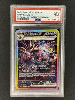 POKEMON TCG Surging Sparks Hydreigon EX Special Illustration Rare 240/191 PSA 9 - Image 1