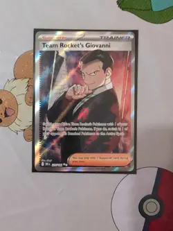 Pokemon TCG Team Rockets Giovanni 225/182 Full Art Trainer Destined Rivals - Image 1