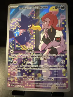 2025 Pokemon Destined Rivals Team Rocket's Murkrow #200/182 - Image 1