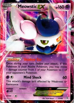Meowstic-EX - 37/83 - Holo Rare ex NM-Mint Pokemon XY - Generations NM (SKU 1-2) - Image 1