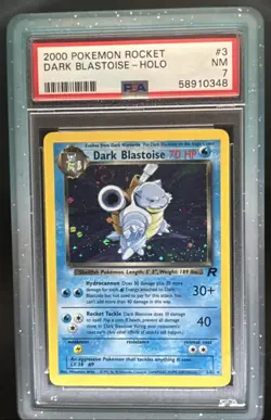2000 Pokemon Team Rocket Dark Blastoise Holo #3/82 PSA 7 - Image 1