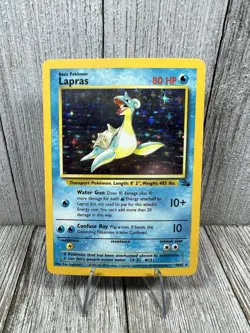 Lapras 10/62 - Fossil Set - Holo Rare Pokemon Card - 1999 WOTC LP - Image 1