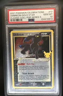 2021 Pokemon SWSH Celebrations Umbreon Classic Collection #17/17 PSA 10 - Image 1