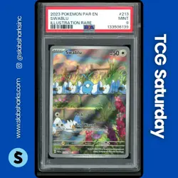 2023 POKEMON SV PARADOX RIFT #213/182 SWABLU ILLUSTRATION RARE PSA 9 - Image 1
