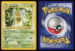 Beedrill 17/102 Rare Base Set Shadowless Pokemon - Image 3