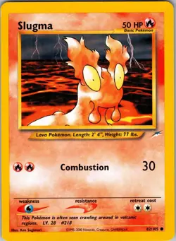 Slugma 082/105 Neo Destiny Pokemon TCG NM - Image 1