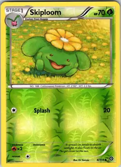 Skiploom 4/114 XY - Steam Siege Pokemon TCG NM Reverse Holo - Image 1