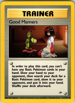 Good Manners 111/132 Gym Heroes Pokemon LP Unlimited - Image 1