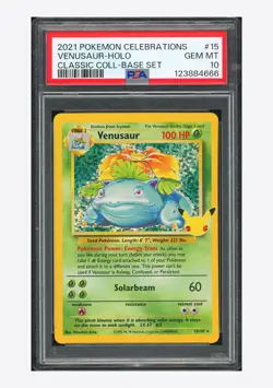 Pokemon PSA 10 Venusaur Holo 2021 15/102 Celebrations English - Image 1