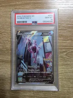 Mewtwo V (Alternate Full Art) 072/078 Pokemon GO Holo PSA 10 - Image 1