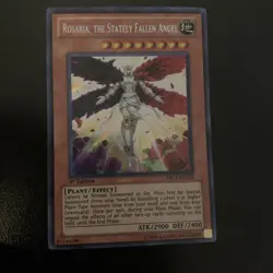 Yu-Gi-Oh Rosaria the Stately Fallen Angel 1st Edition Secret Rare PRC1-EN016 LP - Image 1