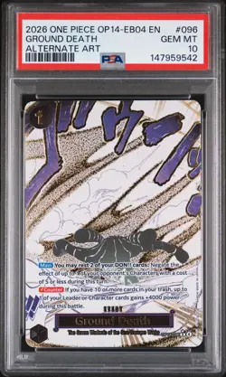 2026 ONE PIECE OP14-EB04-THE AZURE SEA'S SEVEN ALTERNATE ART GROUND DEATH PSA 10 - Image 1