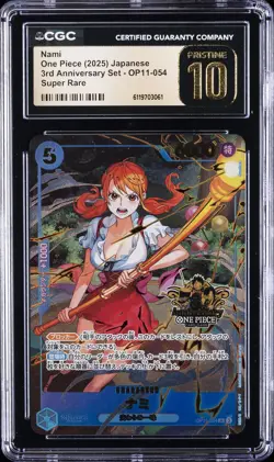 2025 ONE PIECE JPN 3RD ANNIVERSARY SET SUPER RARE #OP11-054 NAMI CGC 10 PRISTINE - Image 1