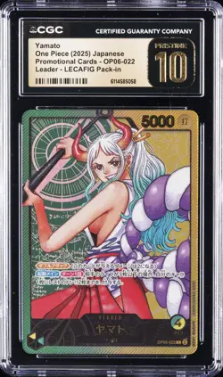 2025 ONE PIECE JAPANESE PROMO CARD LEADER LECAFIG PACK-IN YAMATO CGC 10 PRISTINE - Image 1