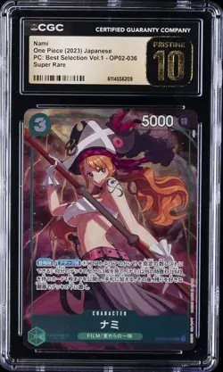 2023 ONE PIECE JPN PC: BEST SELECTION VOL. 1 SUPER RARE NAMI CGC 10 PRISTINE - Image 1
