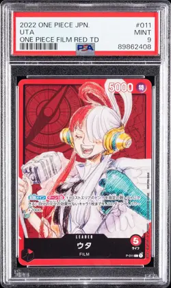 2022 ONE PIECE JAPANESE PROMOS ONE PIECE FILM RED TUTORIAL DECK #011 UTA PSA 9 - Image 1