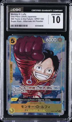 2024 ONE PIECE JPN 500 YEARS IN THE FUTURE SR ALT ART MONKEY D. LUFFY CGC 10 - Image 1