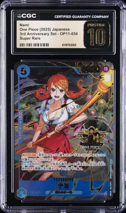 2025 ONE PIECE JPN 3RD ANNIVERSARY SET SUPER RARE #OP11-054 NAMI CGC 10 PRISTINE - Image 1