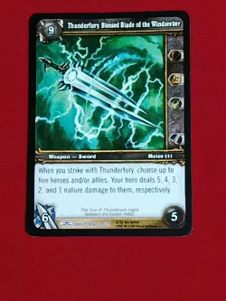 Warcraft TCG Dark Portal 283/319 Thunderfury, Blessed Blade of the Windseeker - Image 1