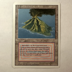 VOLCANIC ISLAND | Magic the Gathering MTG | Revised Edition | Rare Dual Land - Image 1
