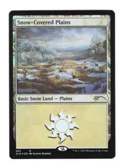 MTG Snow-Covered Plains (1/3004) Secret Lair Drop Series NM FOIL - Image 1