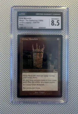 Grim Monolith Graded CGC 8.5 MTG Magic the Gathering Urza’s Saga Rare - Image 1