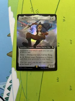 FOIL Cid Freeflier Pilot Extended Art MTG Final Fantasy Magic The Gathering Card - Image 1