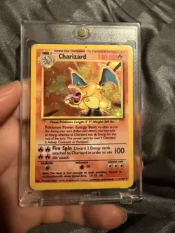 Pokemon TCG Charizard 1999 Holo Rare Card 4/102 Base Set Unlimited HP Heavy Play - Image 1