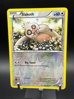 Pokemon 2014 Reverse Holographic Basic SLAKOTH 81/111 Trading Card - Image 1