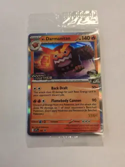 pokemon journey together STAFF promo cards x4 in sealed pack N's Darmanitan 181 - Image 1