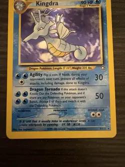 Pokemon Kingdra Unlimited Holo Rare TCG Card Neo Genesis 8/111 - Image 5