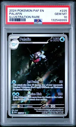 2024 POKEMON PAF EN-PALDEAN FATES ILLUSTRATION RARE #225 PALAFIN PSA 10 - Image 1