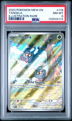 2023 POKEMON MEW EN-151 ILLUSTRATION RARE #178 TANGELA PSA 8 - Image 1