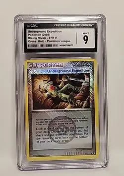 CGC 9 Underground Expedition 97/111 Cross Holo 2009 Pokemon League Rising Rivals - Image 1