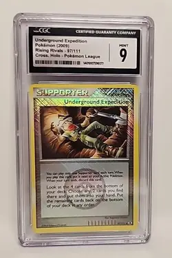 CGC 9 Underground Expedition 97/111 Cross Holo 2009 Pokemon League Rising Rivals - Image 2
