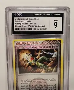 CGC 9 Underground Expedition 97/111 Cross Holo 2009 Pokemon League Rising Rivals - Image 3